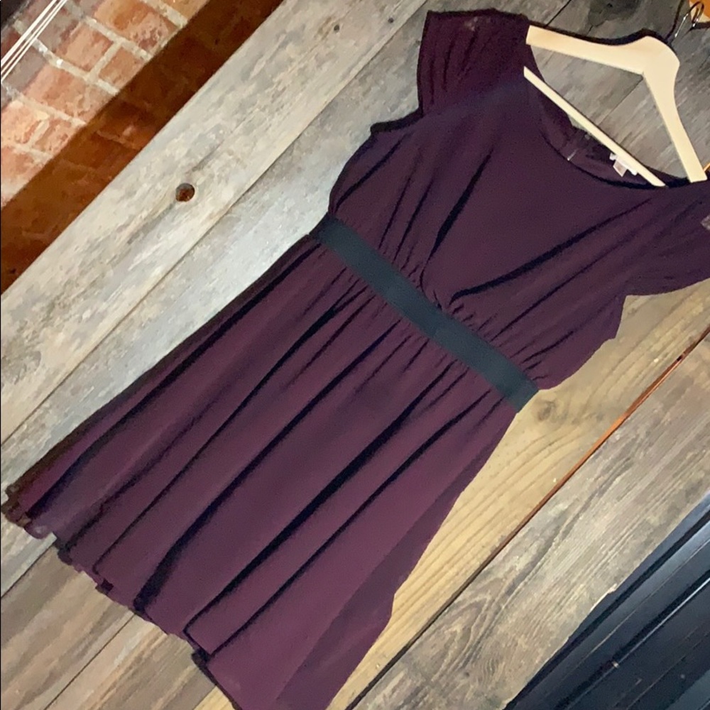 Maroon knee-length dress!